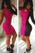 One-sleeve Lace Patchwork Bodycon Dress
